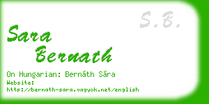 sara bernath business card